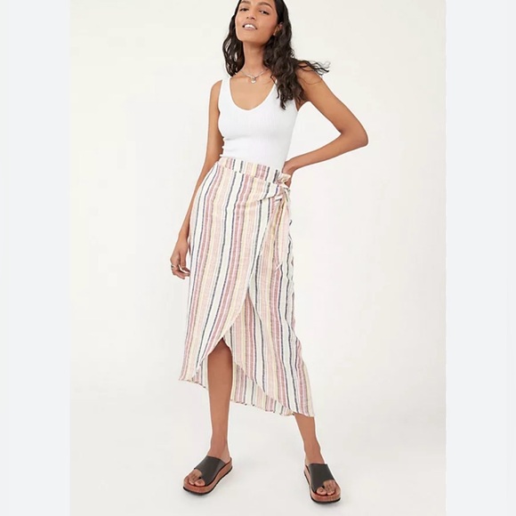 Free People Dresses & Skirts - Free People Aubrey Sarong Skirt in Multi Combo size 12 NWT